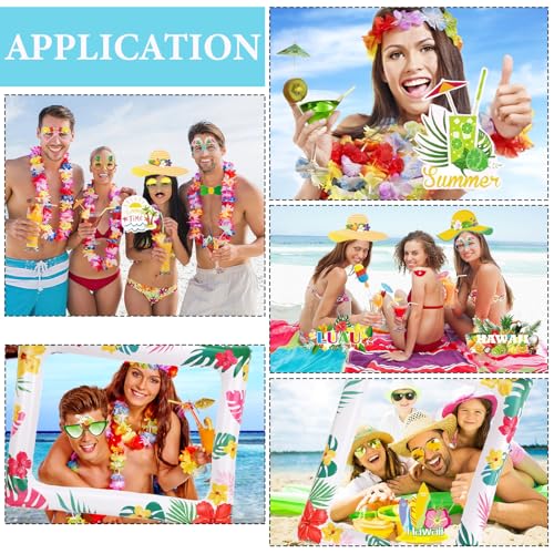 Inflatable Hawaiian Photo Booth Frame with 29 Props Kit