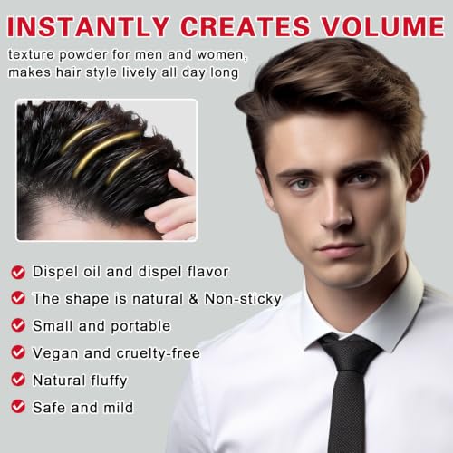 DAMUSI Hair Texture Styling Powder for Volume & Matte Finish - 0.52Oz