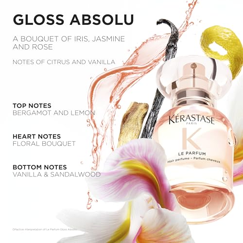 K?rastase Gloss Absolu Le Parfum - Citrus & Floral Scented On-the-Go Hair Perfume, For Softer Hair, with Notes of Bergamot, Lemon, and Vanilla, 1.7 oz