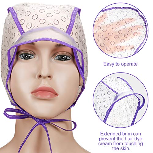 20 Pcs Hair Highlighting Cap Set with Metal Hooks for DIY Hair Coloring