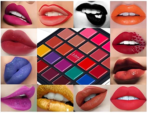 YARLADY 25-Color Long-Lasting Lipstick & Lip Gloss Palette Waterproof Matte Makeup