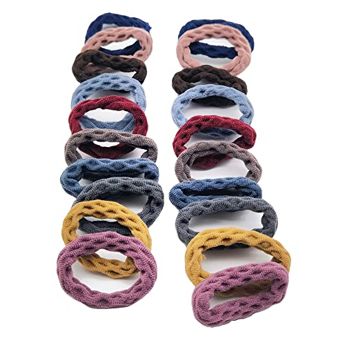 BLBM Diamond Pattern Hair Ties - 20 Pcs High Elastic Ponytail Holders