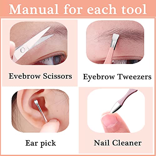 QURIPE 7-Piece Stainless Steel Manicure Set - Portable Travel Kit
