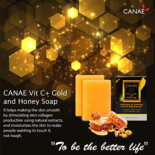 Face Moisturizer Soap Bar with Vitamin C & Gold Honey - Anti-Aging & Pore Tightening, 3.5 oz