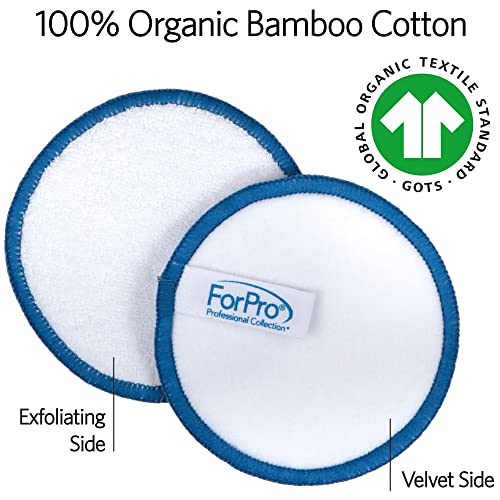 ForPro Organic Reusable Cotton Rounds with Laundry Bag - 20 Pack