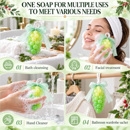 YOTEBLE Green Grape Soap on a Rope with Jasmine Fragrance - Pack of 25