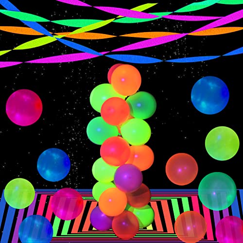 UV Reactive Neon Paper Streamers - 888 Feet for Glow Parties