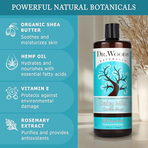 Dr. Woods Unscented Baby Mild Liquid Castile Soap - 32 Oz