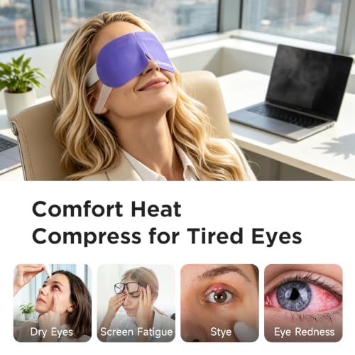 Glowpatch 32 Pack Self-Heating Steam Eye Masks for Dry Eye Relief