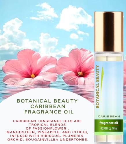 Botanical Beauty Caribbean Fragrance Oil Roll-On 0.33 Fl Oz - Tropical Floral & Fruity Scent