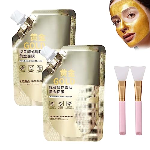Retinol Snake Venom Gold Peel Mask Set - Rejuvenating Facial Mask 2Pcs