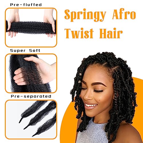 GOWIT 30 Inch Pre-Separated Spring Afro Twist Crochet Hair Extensions