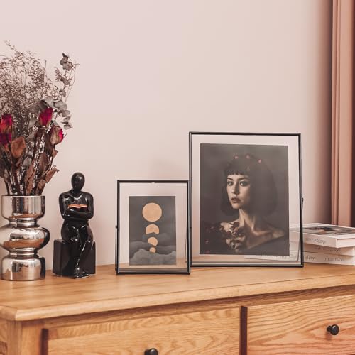 IZIDDO Black Floating Frame 5x7 for Vertical Display - Modern Design