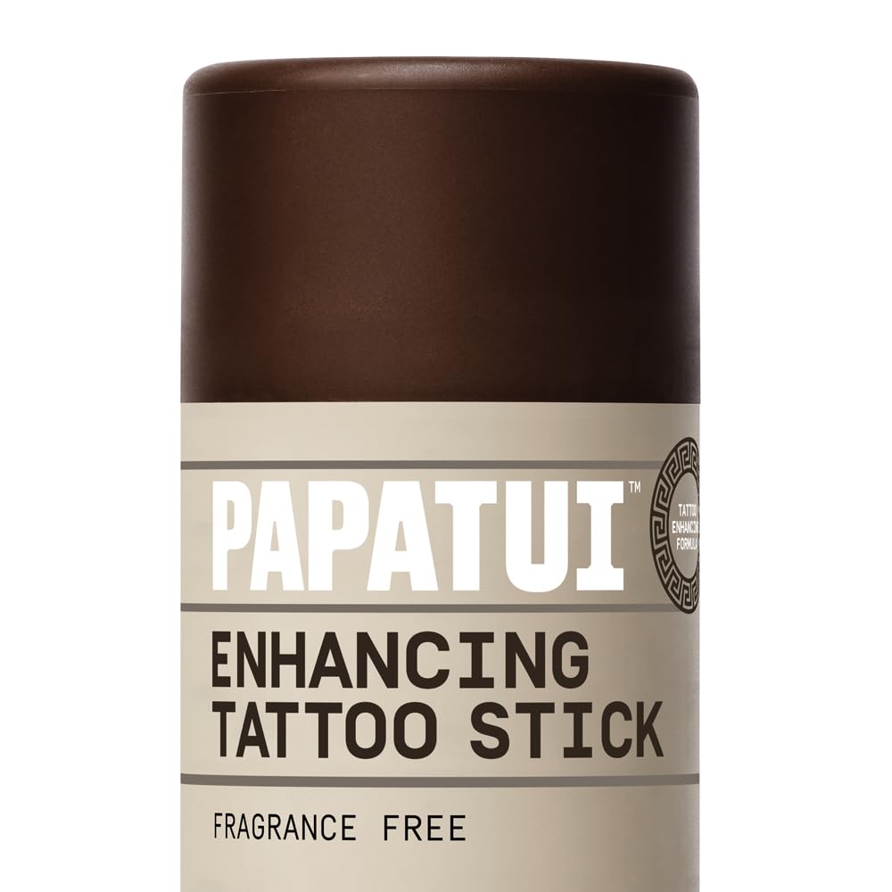 PAPATUI by Dwayne Johnson Mess-Free Enhancing Tattoo Stick | Revitalize, Protect and Brighten Tattoos | Made with Vitamin E | Fragrance-Free | 2.6oz