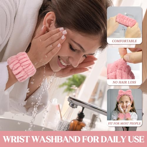 Crosize Microfiber Spa Wristbands - 8 Pcs Absorbent Face Wash Bands