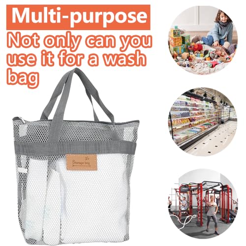 Rotema Portable Shower Bag Grey 3 - Dorm & Household Toiletry Organizer