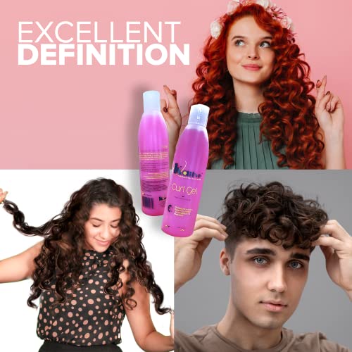 KALIVE Curl Gel 8 oz - Defines and Moisturizes Curly Hair