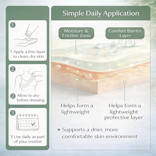Intertrigo Cream for Skin Fold Care & Friction Relief - Non-Greasy, Fast-Drying, 3 Pack