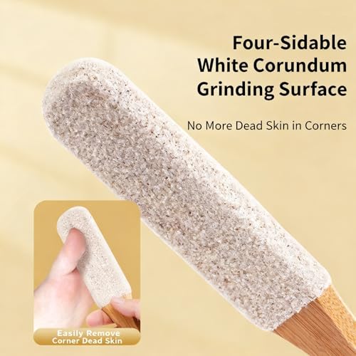 2-Pack Professional Pedicure Foot File with Wooden Handle