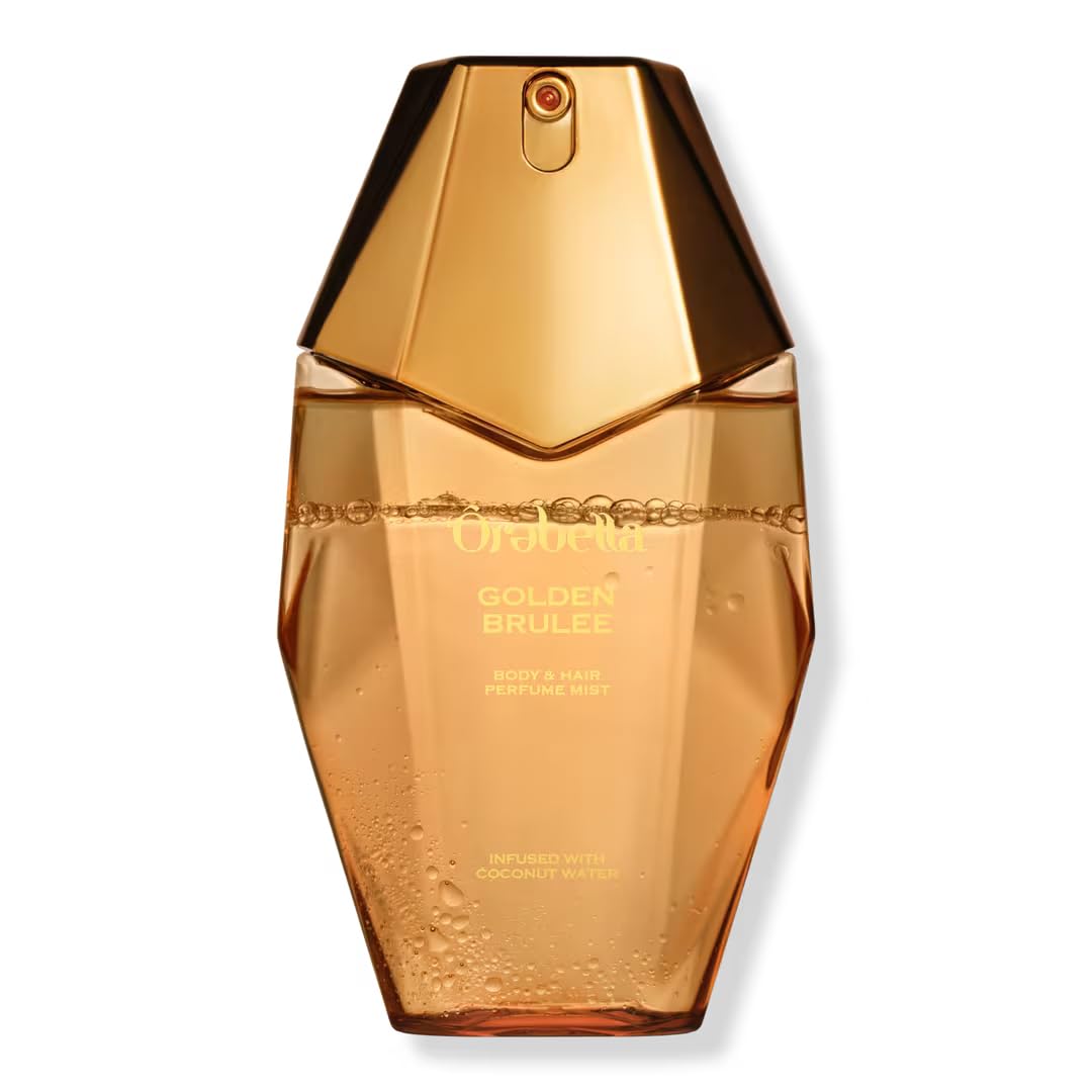 Orebella Golden Brulee Body & Hair Perfume Mist - Alcohol-Free Essential Oil Fragrance | 4.1 oz