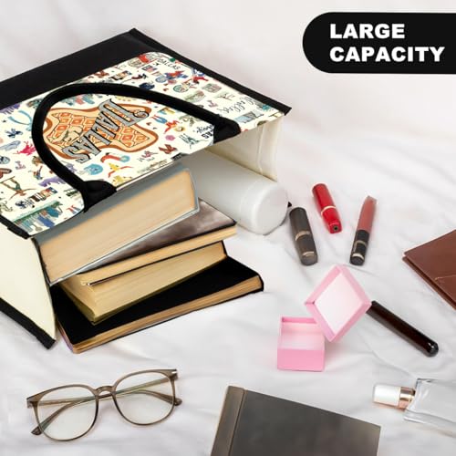 Dallas Travel Tote Bag & Makeup Bag Set - Large Capacity