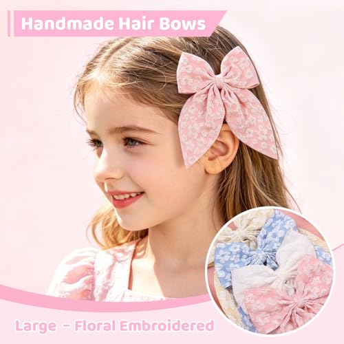 Girls Hair Accessories Kit 76-Piece Set with 3-Tier Rotating Pink Organizer