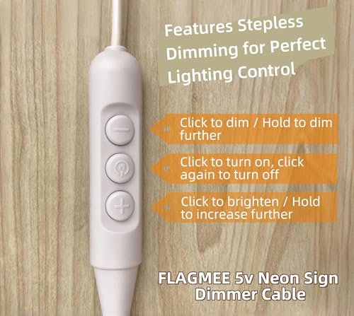 USB Neon Light Dimmer Switch - Adjustable Brightness Controller
