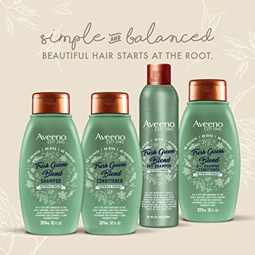 Aveeno Fresh Greens Blend Volumizing Conditioner for Fine Hair, 12 Fl Oz (2 Pack)