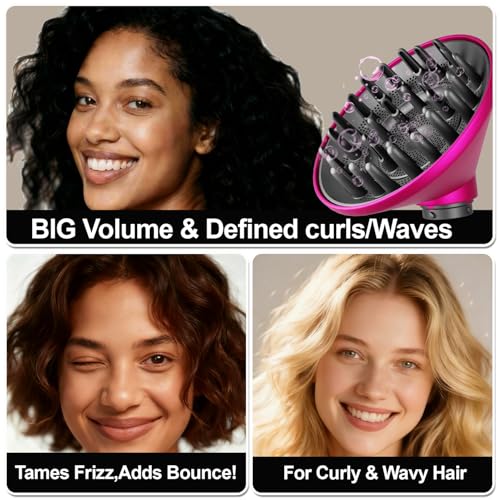 Large Rose Curl Diffuser for Dyson Airwrap HS01 HS05 HS08 - Fast Drying & Frizz-Free Curls