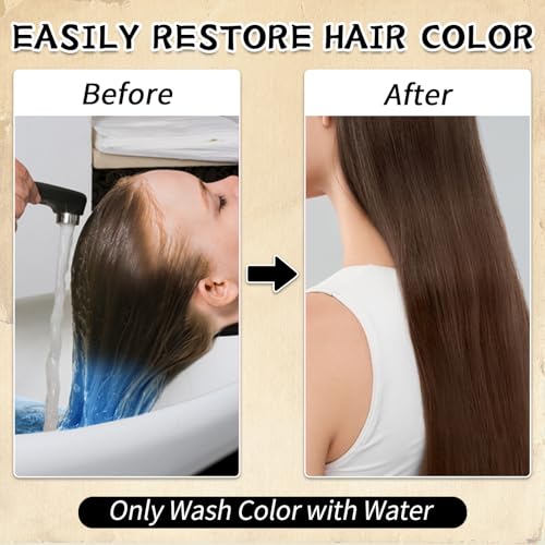 Byhoo Temporary Hair Color Dye for Dark Hair - Washable Cream Formula in Blue, Red & Purple