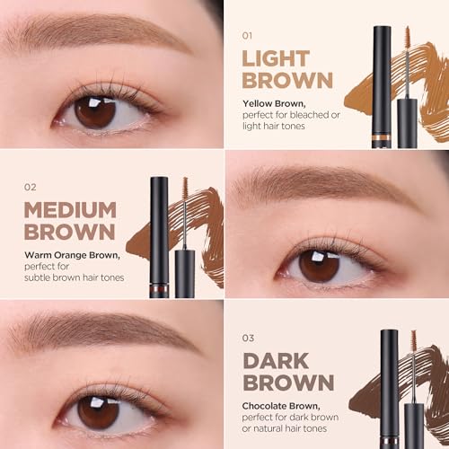 lilybyred Skinny Mes Brow Mascara - 1.5mm Precision Brush, Taupe Brown
