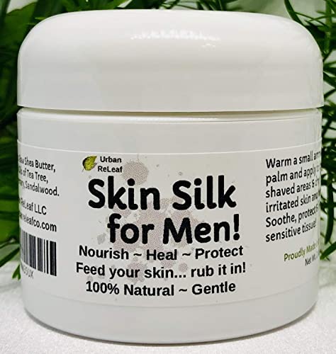 Men's Natural Skin Silk Balm for Dry & Shaved Skin - Vegan, Soothing, 2oz