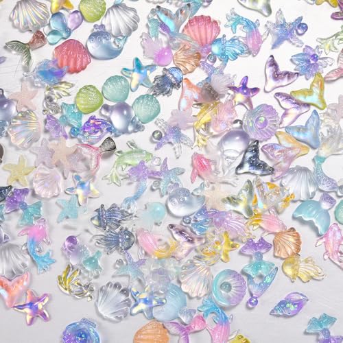 300 Pcs Mini Ocean Resin Animals Set for Crafts & Decor