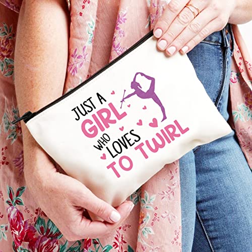 Baton Twirling Makeup Bag - Just A Girl Who Loves To Twirl