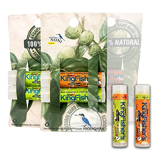 Kingfisher's Noni Lip Balm - Natural Hydrating Duo (Sweet Orange & Mint)