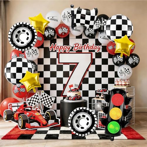 Race Car Balloon Decoration Kit - 33PCS Racing Party Supplies