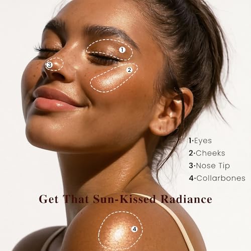 LyriLory Copper Shimmer Highlighter Stick - Multi-Use Radiance