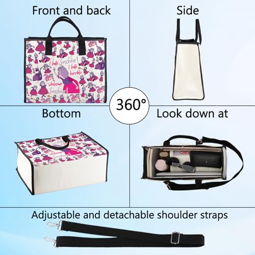 LEVLO Hate Sunshine LT Cosmetic Bag for Women Girls - Madam Mim Fan Gift, Makeup & Toiletry Pouch