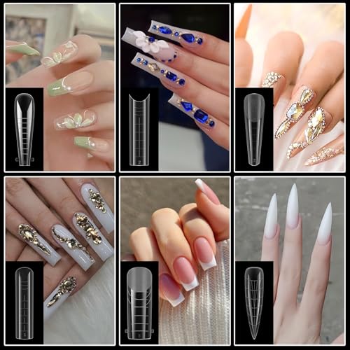 SUTOKAKA 288Pcs Polygel Nail Form Kit - 12 Sizes & Accessories