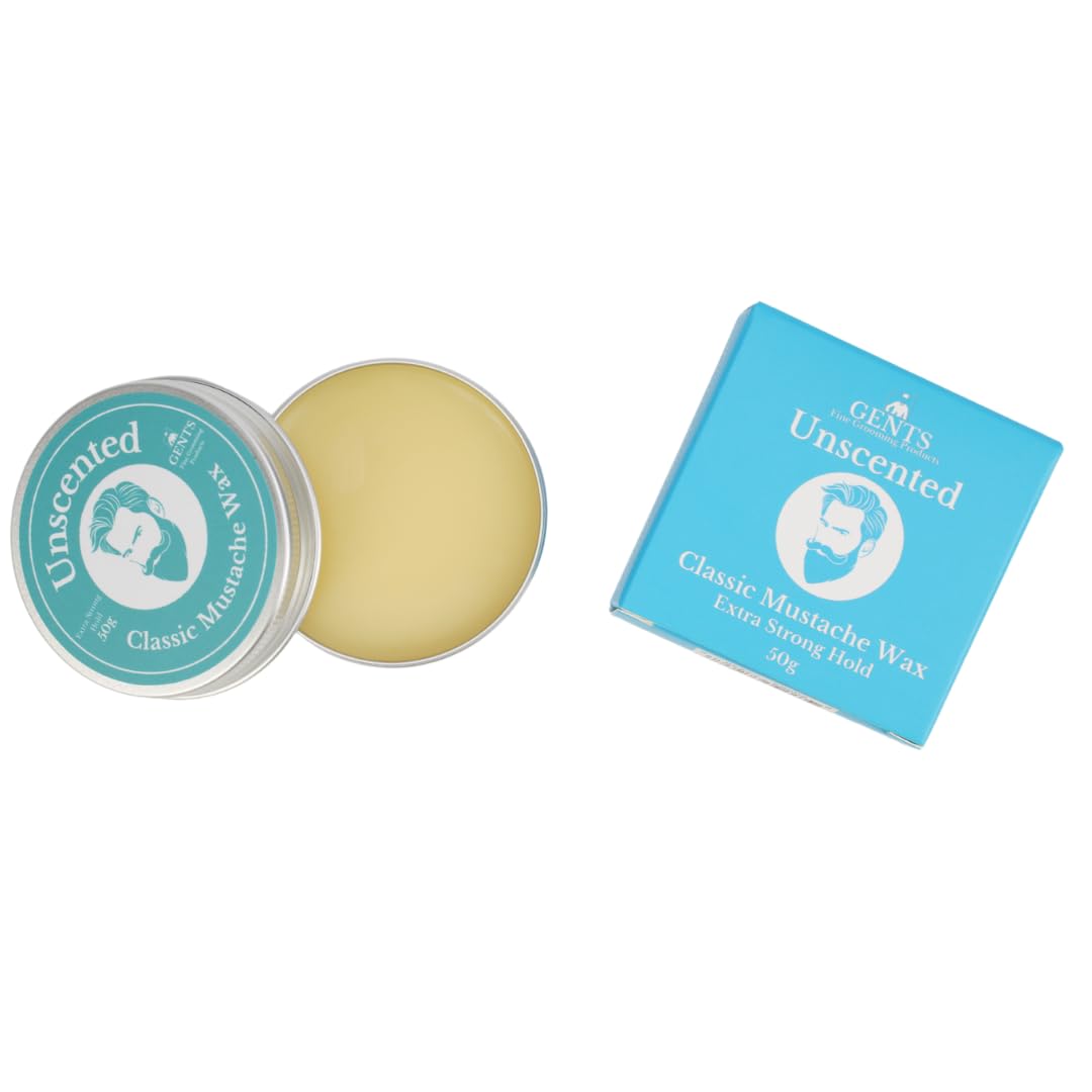 G.B.S Strong Hold Unscented Mustache Wax, Easy Application, Restyleable, long lasting hold with Styling Comb (1.7 oz) (Pack of 1, Unscented)