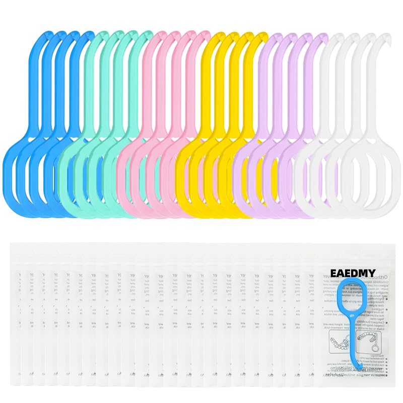 EAEDMY 24PCS Clear Aligner Removal Tool for Retainers Dentures Orthodontic Accessories