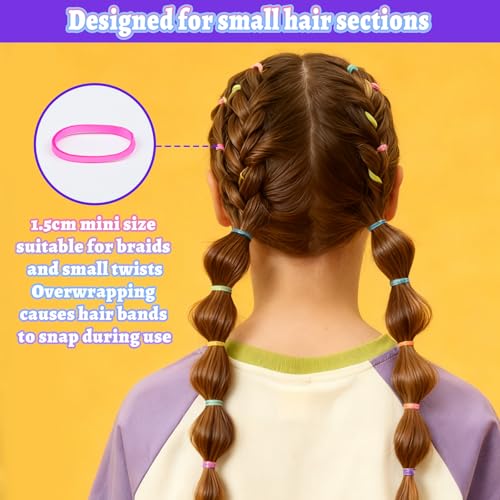 Teenitor 36 Colors Hair Elastics Set 2300pcs with Styling Tools & Accessories