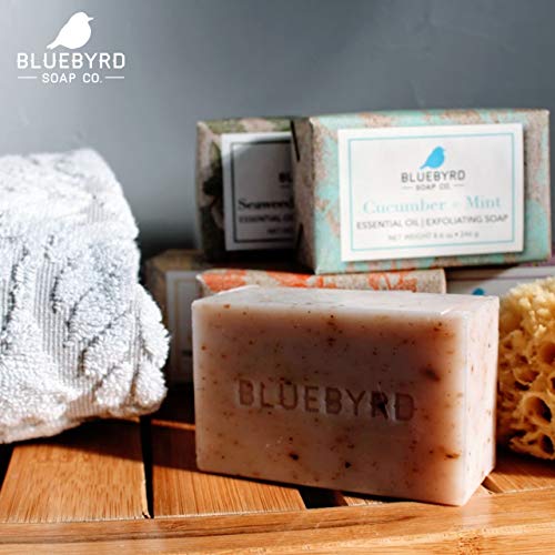 Bluebyrd Orange & Clove Exfoliating Soap Bar - 100% Vegan, 8.6oz