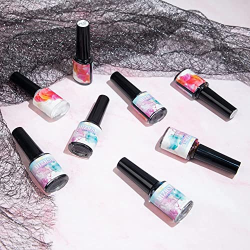 MIZHSE Blooming Gel Nail Polish 10ml - Blossom Gel Marble Nail Art for Manicure