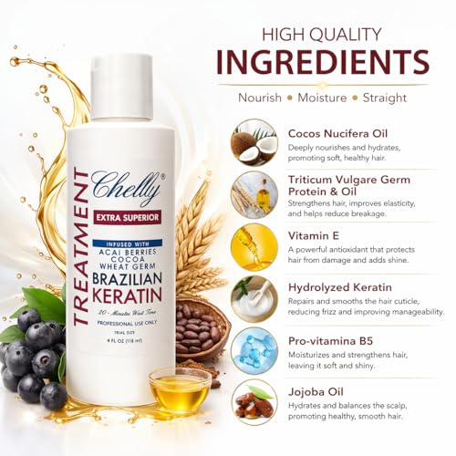 Chelly Cocoa Extra Superior Brazilian Keratin Smoothing Treatment 4.0 oz Trial