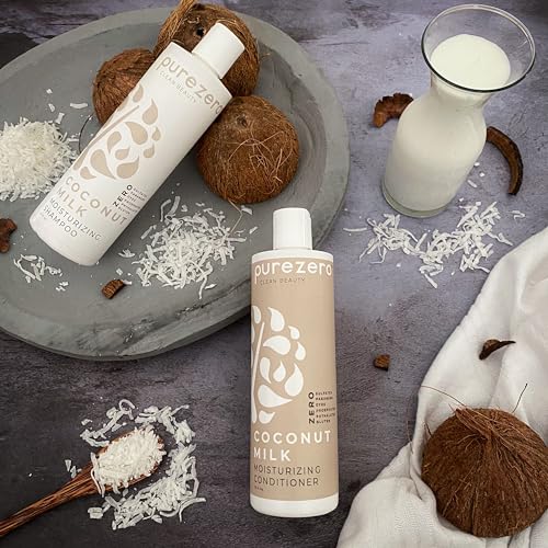 Purezero Coconut Milk Shampoo & Conditioner Set for Hydration & Shine
