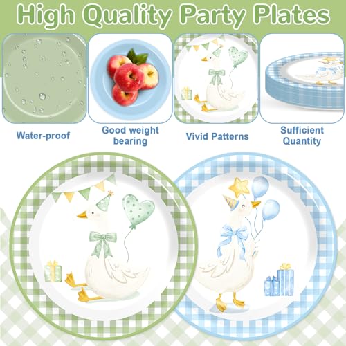 48PCS Silly Goose Party Paper Plates - 7" Birthday Tableware