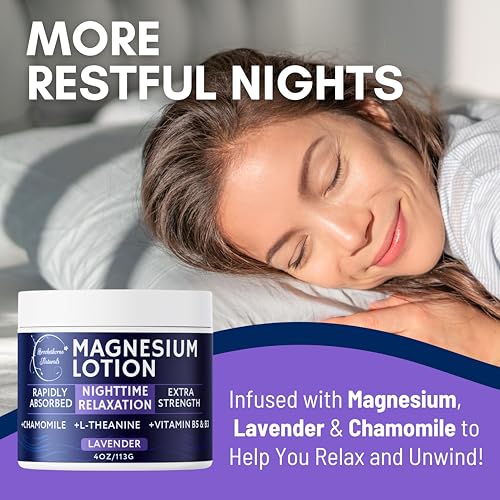 Brookethorne Naturals Nighttime Magnesium Sleep Lotion - Lavender & Chamomile