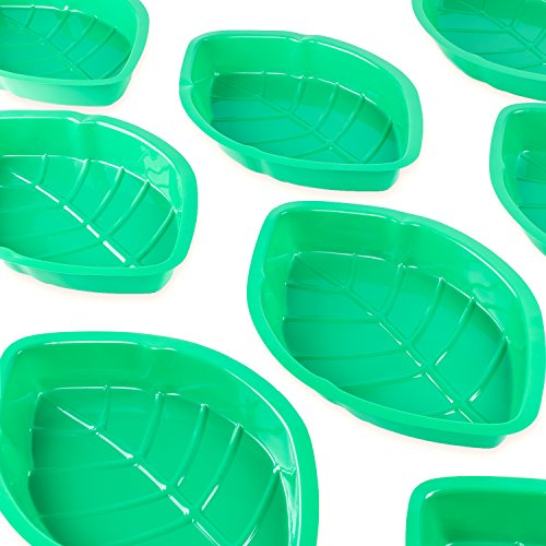 Palm Leaf Snack Trays - Reusable Party Plates (12 Pack)