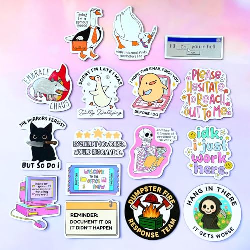 16PC Funny Work Magnets - Witty Meme Decor for Office & Home